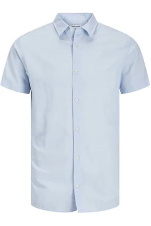 JACK & JONES JUNIOR overhemd lichtblauw Jongens Katoen Klassieke kraag