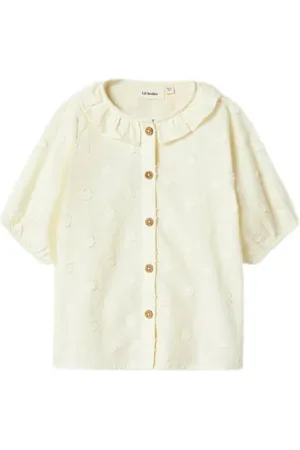 Lil Atelier MINI blouse ecru Meisjes Katoen Peter Pan