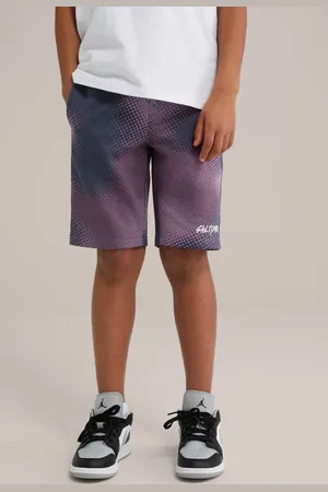 Salty Dog Slim sweatshort paars Korte broek Jongens Katoen All over print