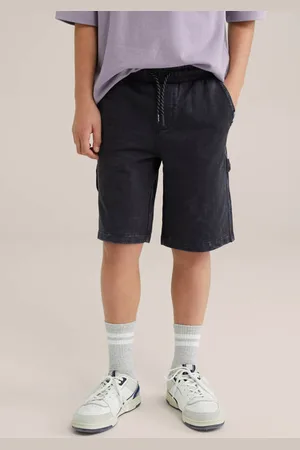 Salty Dog Slim casual short zwart Korte broek Jongens Stretchkatoen Effen