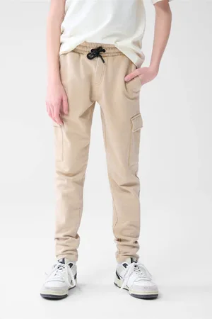 SHOEBY Regular cargo broek Jongens Katoen Effen