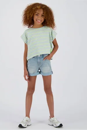 Vingino Regular denim short light blue denim Korte broek Blauw Effen
