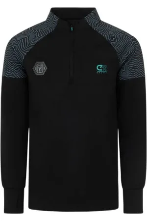 Cruyff Junior sportshirt zwart/blauw Sport t