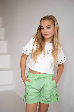 Like Flo Young cargo short groen Korte broek Meisjes Katoen Effen