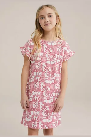 WE Fashion Nachthemd Meisjes Katoen Ronde hals All over print