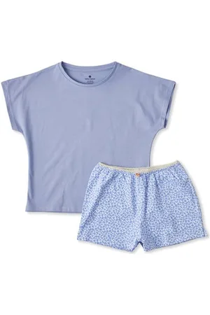 Little Label Shortama Meisjes Stretchkatoen Ronde hals Panterprint
