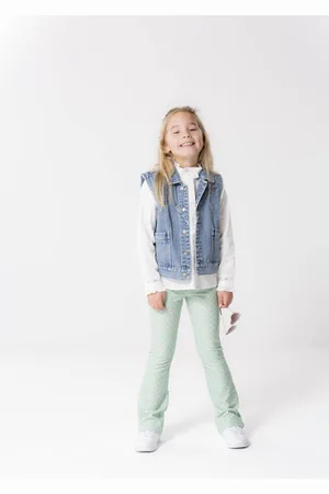 ONLY KIDS GIRL gilet KOGKENNEDY Blauw Effen