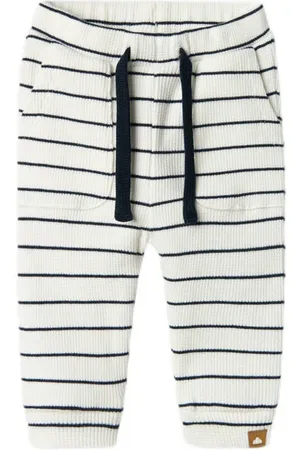NAME IT BABY babybroek wit Jongens Stretchkatoen Effen