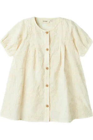 Lil Atelier MINI korte jurk Meisjes Katoen Ronde hals Logo