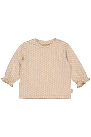 Quapi Newborn longsleeve beige Meisjes Stretchkatoen Ronde hals All over print