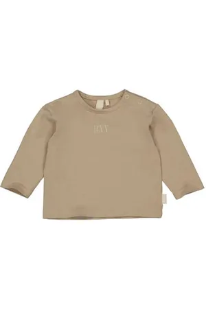 LEVV Newborn longsleeve Meisjes Stretchkatoen Ronde hals Logo