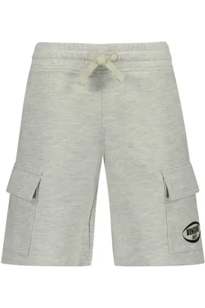 Vingino Relaxed sweatshort grijs melange Korte broek Logo