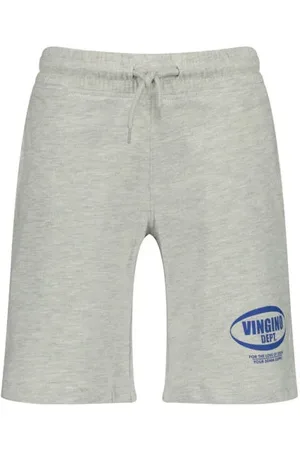 Vingino Relaxed sweatshort grijs melange Korte broek Logo