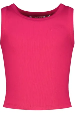 Vingino Mouwloze top roze Meisjes Stretchkatoen Ronde hals Effen
