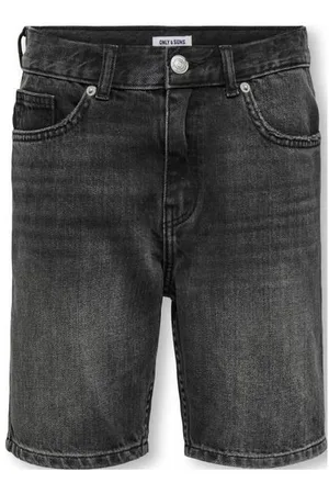 Only & Sons JUNIOR denim short black denim Korte broek Zwart Effen