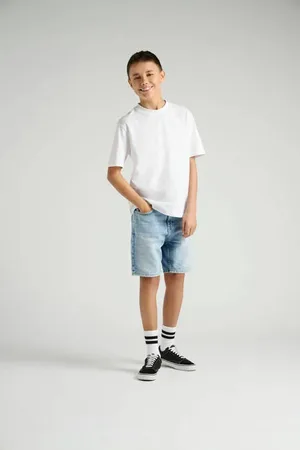 Only & Sons JUNIOR denim short Korte broek Blauw Effen