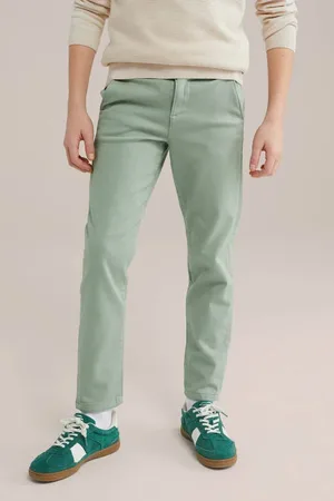 WE Fashion Blue Ridge slim chino Broek Jongens Katoen Effen