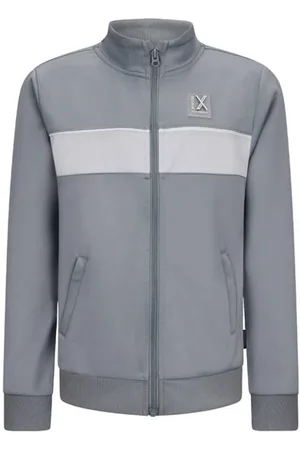 Retour Retour Performance sweatvest grijs Jongens Polyester Opstaande kraag Effen