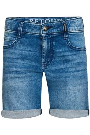 Retour Regular denim short Korte broek Blauw Jongens Stretchdenim