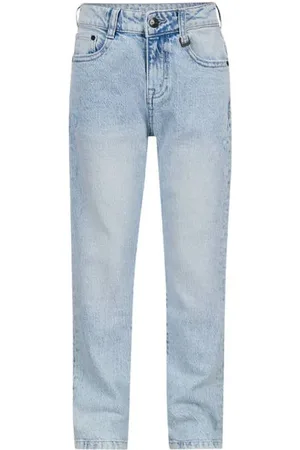 Retour Relaxed loose fit jeans light blue denim Blauw Effen