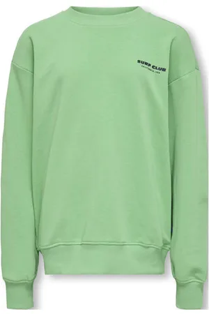Only & Sons JUNIOR sweater lichtgroen Effen