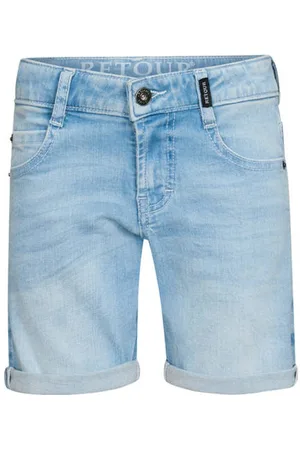 Retour Regular denim short light blue denim Korte broek Blauw Jongens Stretchdenim