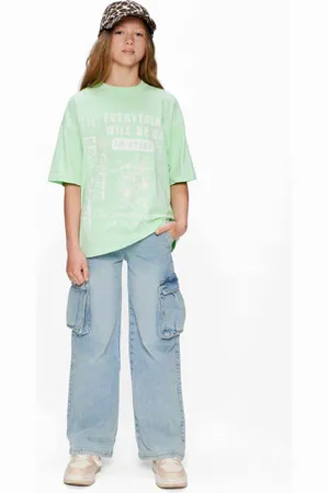 Retour Loose fit jeans light blue denim Blauw Effen