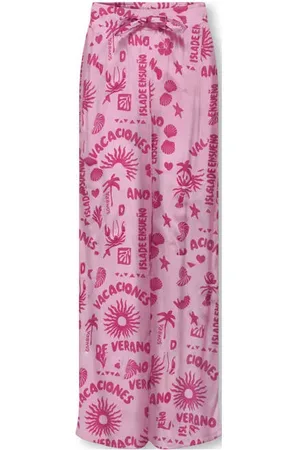 ONLY KIDS GIRL loose casual broek lichtroze Rosé Meisjes Viscose Effen