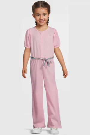 B.Nosy Straight jumpsuit Meisjes Polyester Ronde hals Effen