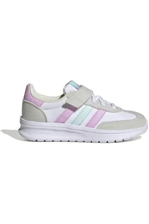adidas Sportswear Run 70s 2.0 sneakers wit/roze/turquoise Jongens/Meisjes Mesh