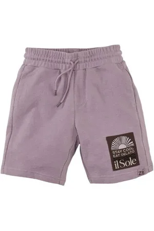 Z8 Kids sweatshort Benz Korte broek Paars Jongens Katoen Printopdruk