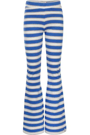 Looxs Little flared flared broek blauw Meisjes Katoen Streep