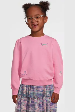 B.Nosy Sweater roze Meisjes Stretchkatoen Ronde hals All over print