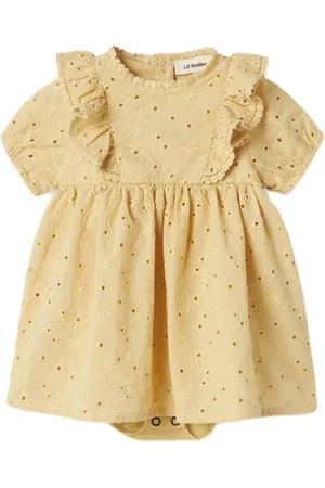Lil Atelier BABY korte romperjurk broderie Meisjes Katoen Ronde hals