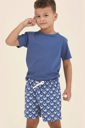 Little Label Shortama Jongens Stretchkatoen Ronde hals Dierenprint