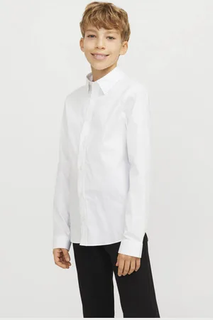 JACK & JONES JUNIOR overhemd Jongens Stretchkatoen Klassieke kraag