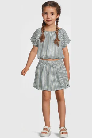 Like Flo Cropped top Meisjes Katoen Ronde hals Streep