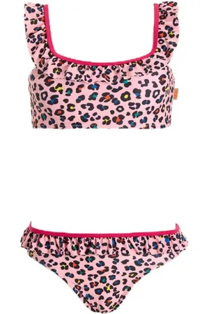 Orange stars Crop bikini met rushes Meisjes Polyester Panterprint