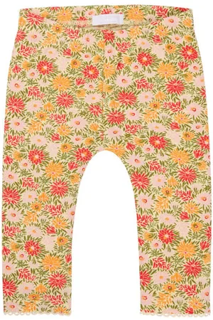 Noppies Baby skinny legging oranje Broek Meisjes Katoen Bloemen