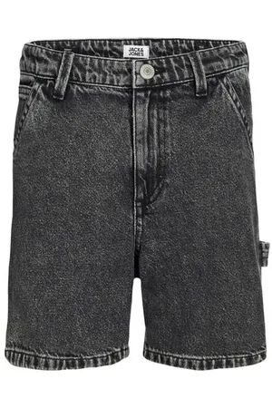 JACK & JONES JUNIOR denim short Korte broek Zwart Effen