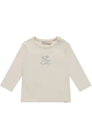 Babyface Longsleeve ecru Jongens/Meisjes Stretchkatoen Ronde hals Printopdruk