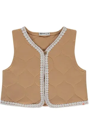 Babyface Gilet zand Beige Meisjes Stretchkatoen V