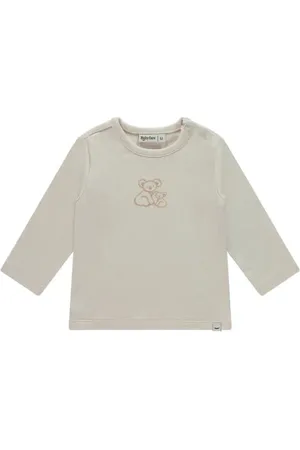 Babyface Longsleeve beige Jongens/Meisjes Stretchkatoen Ronde hals Printopdruk