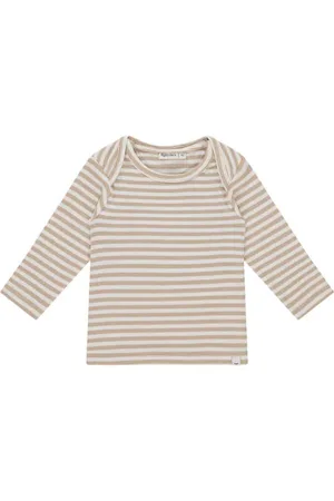 Babyface Longsleeve beige Jongens/Meisjes Stretchkatoen Ronde hals Streep