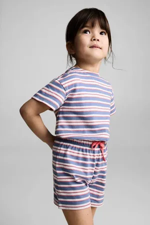 MANGO Shortama Meisjes Katoen Ronde hals Streep