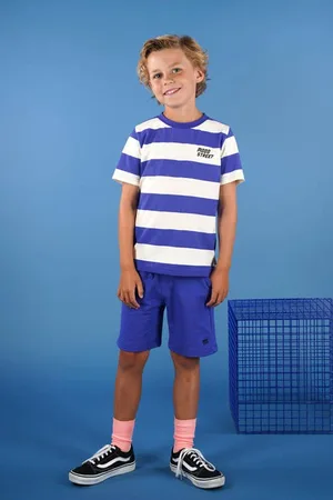 Moodstreet Regular sweatshort blauw Korte broek Effen