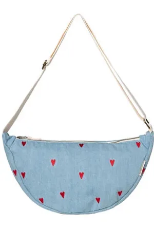 Studio Noos Denim crossbody tas Denim hearts Hartjes