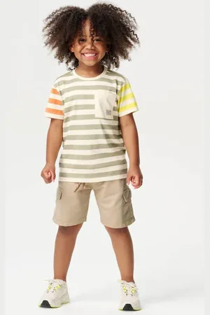 Noppies Kids relaxed cargo short Korte broek Jongens Katoen Effen