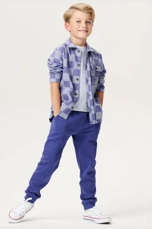 Noppies Kids overshirt Lynnwood met ruitprint Overhemd Jongens Katoen Ronde hals
