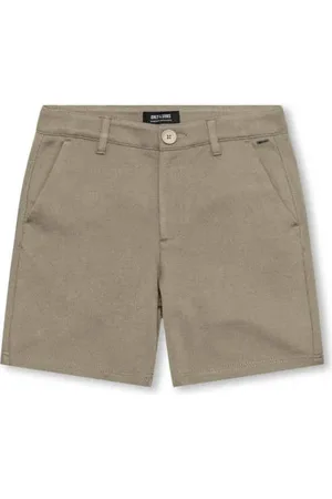 Only & Sons JUNIOR chino short Korte broek Beige Jongens Viscose Effen